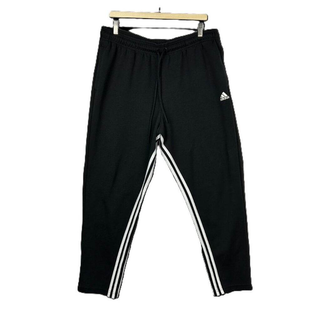 Adidas Must Haves 3-Stripes Sweatpants Mens 2XL Black Tapered Drawstring